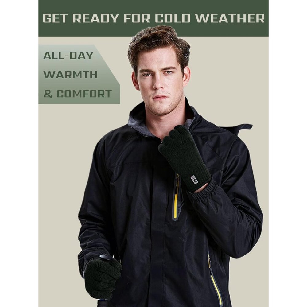 Winter Gloves Touchscreen Warm Knitted Gloves Wor… - image 6